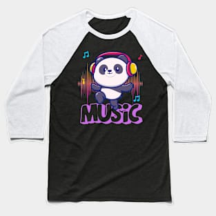 cute panda ,music style Baseball T-Shirt